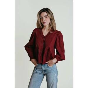 NEW LAROQUE cameron top in maroon